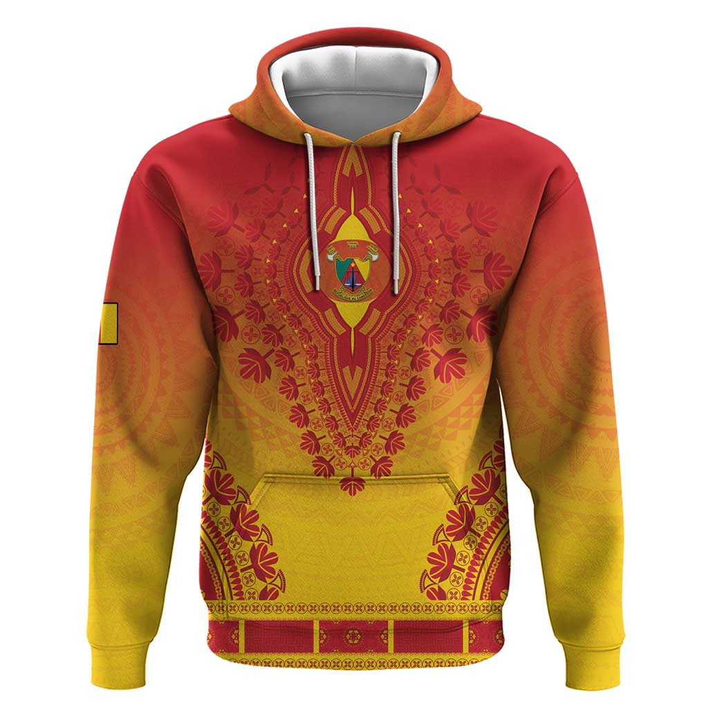 Personalized Afro Cameroon Zip Hoodie African Dashiki Style - African Pride