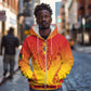 Personalized Afro Cameroon Zip Hoodie African Dashiki Style - African Pride