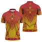 Personalized Cameroon African Dashiki Zipper Polo Shirt