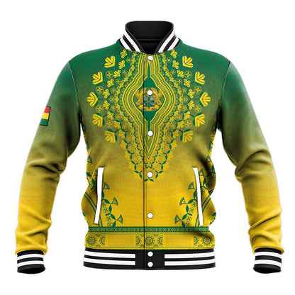 Personalized Afro Ghana Baseball Jacket African Dashiki Style - African Pride