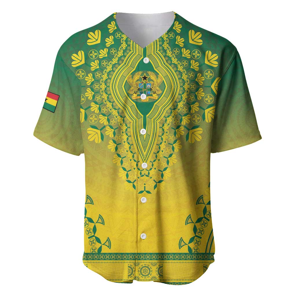 Personalized Afro Ghana Baseball Jersey African Dashiki Style - African Pride