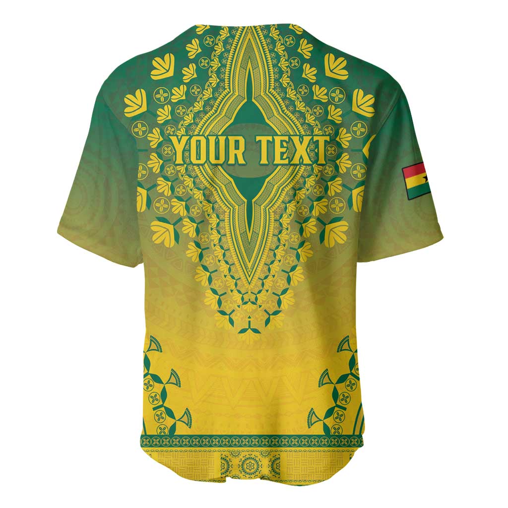 Personalized Afro Ghana Baseball Jersey African Dashiki Style - African Pride