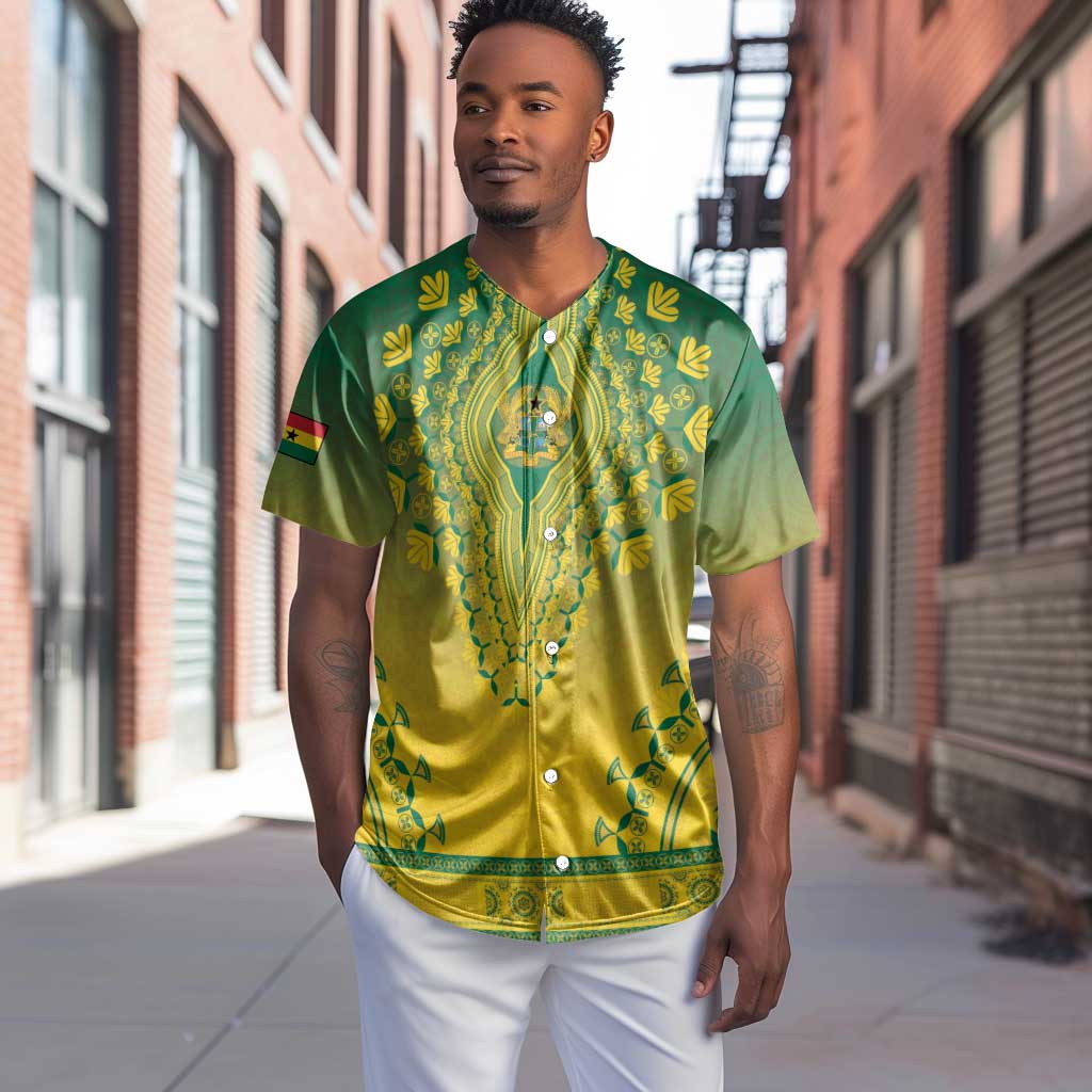 Personalized Afro Ghana Baseball Jersey African Dashiki Style - African Pride
