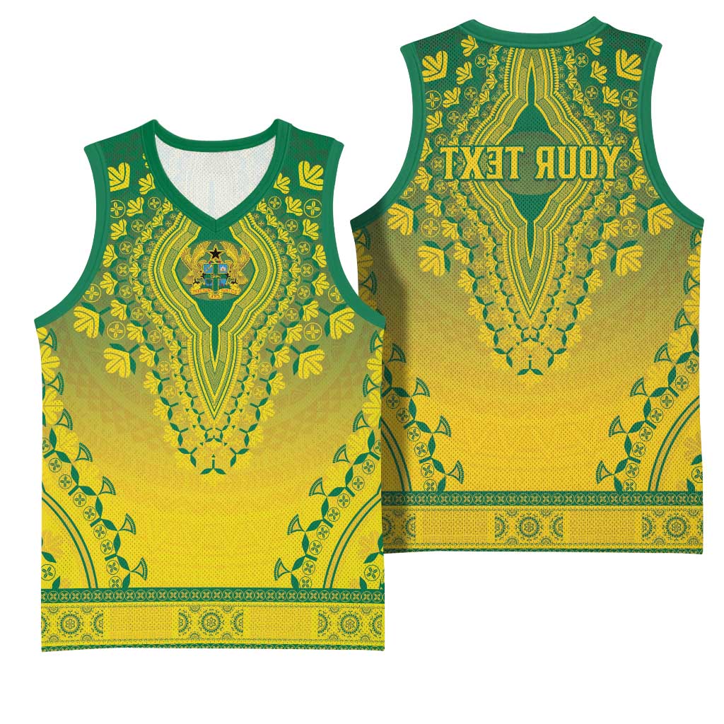 Personalized Afro Ghana Basketball Jersey African Dashiki Style - African Pride
