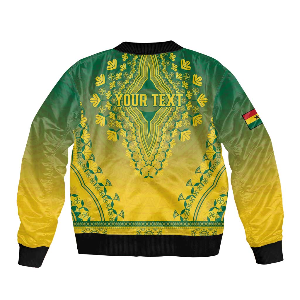 Personalized Afro Ghana Bomber Jacket African Dashiki Style - African Pride