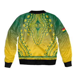 Personalized Afro Ghana Bomber Jacket African Dashiki Style - African Pride