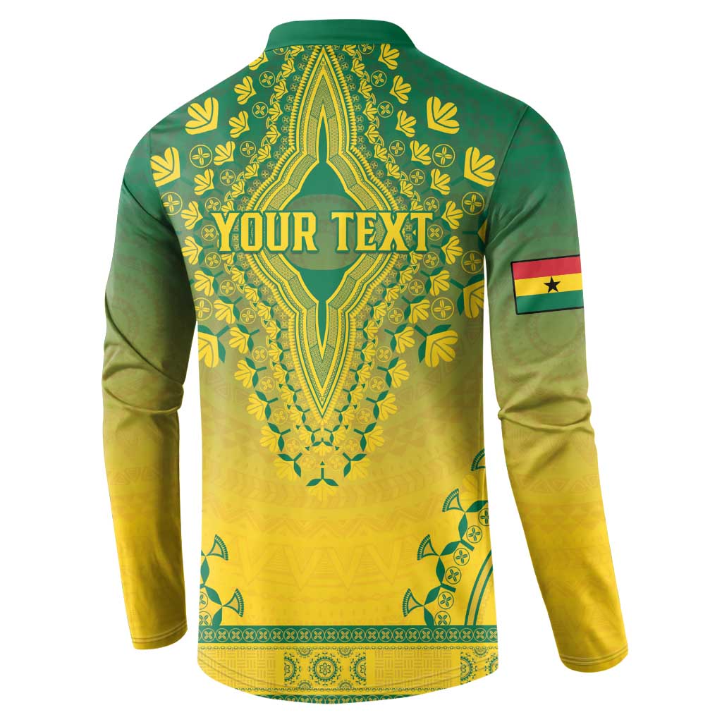 Personalized Ghana African Dashiki Button Sweatshirt