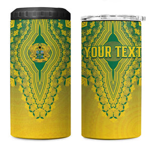 Personalized Afro Ghana 4 in 1 Can Cooler Tumbler African Dashiki Style - African Pride