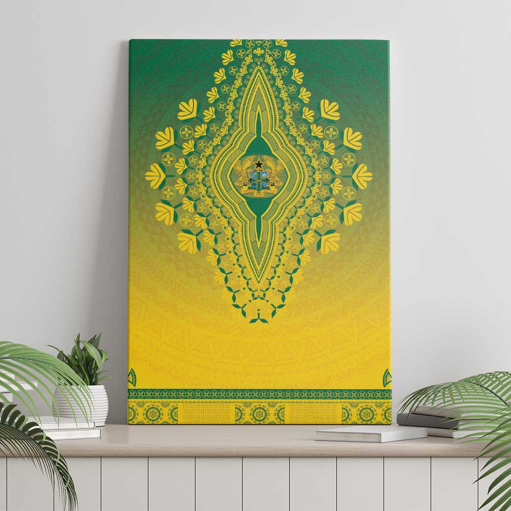 Afro Ghana Canvas Wall Art African Dashiki Style - African Pride