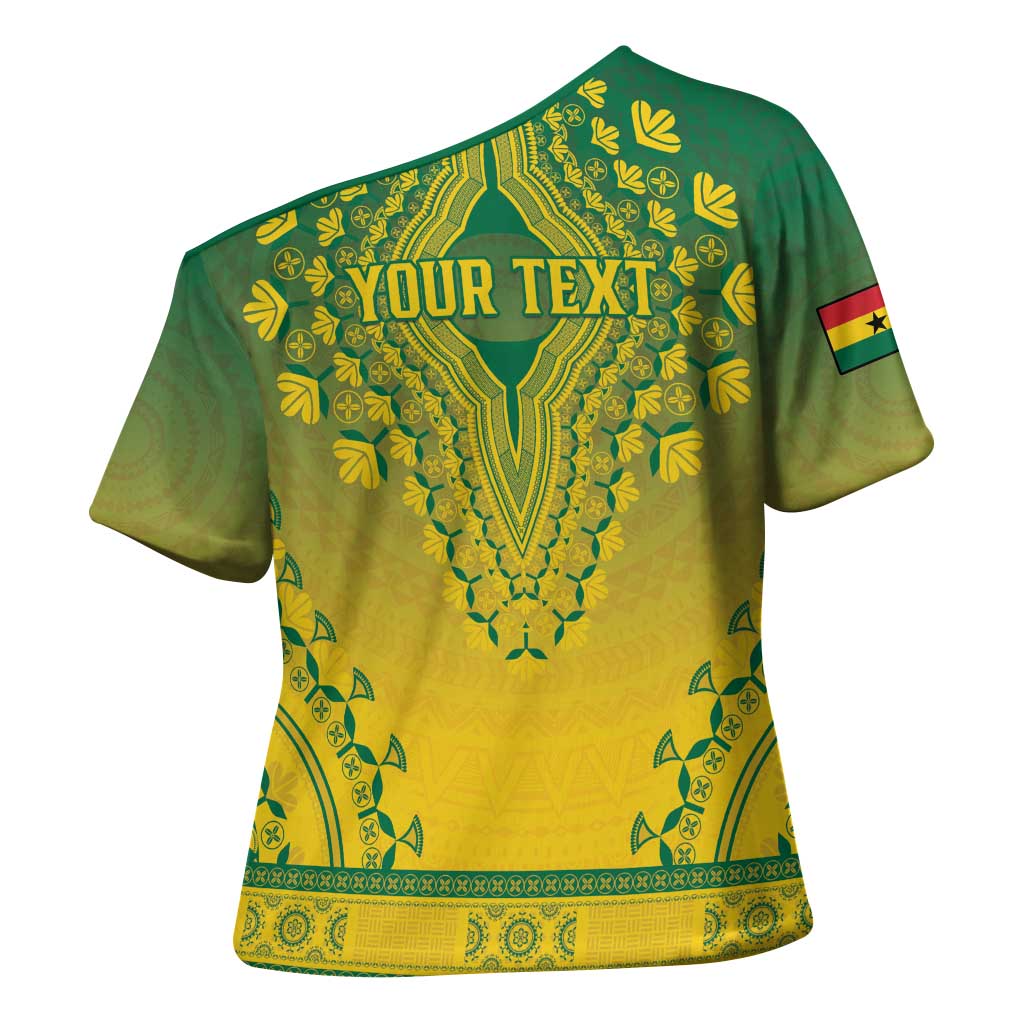 Personalized Ghana African Dashiki Cross Shoulder Shirt