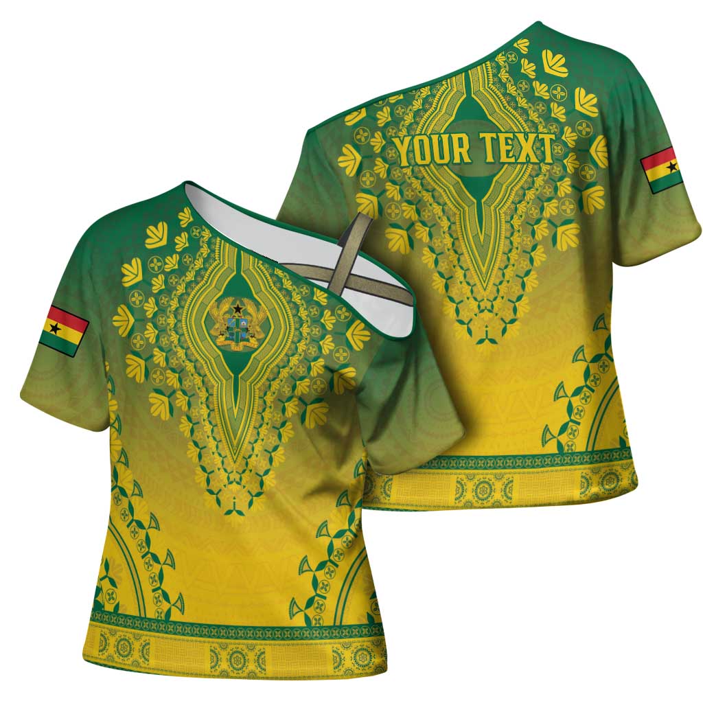 Personalized Ghana African Dashiki Cross Shoulder Shirt