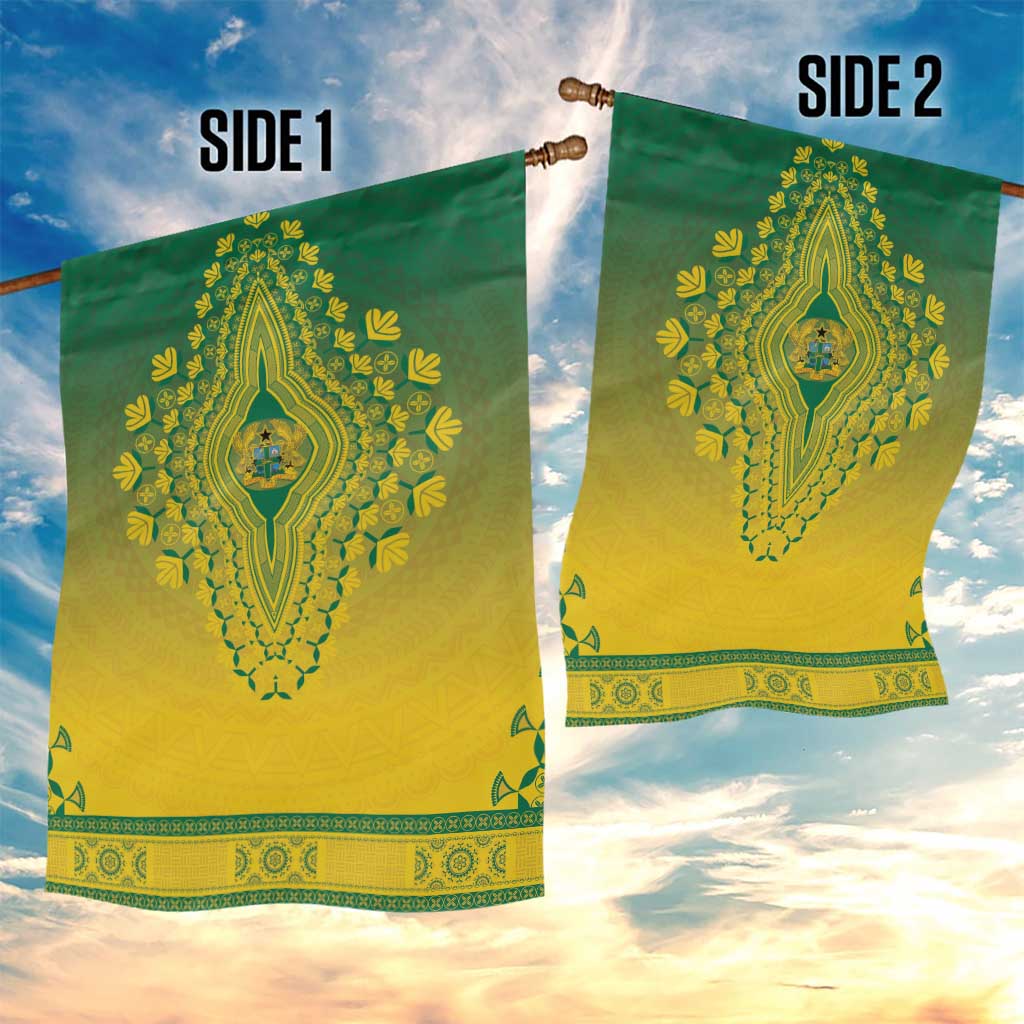Afro Ghana Garden Flag African Dashiki Style - African Pride