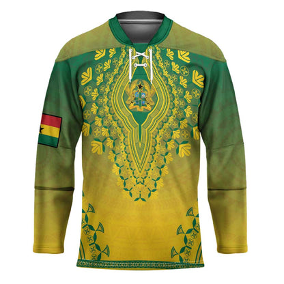 Personalized Ghana African Dashiki Hockey Jersey