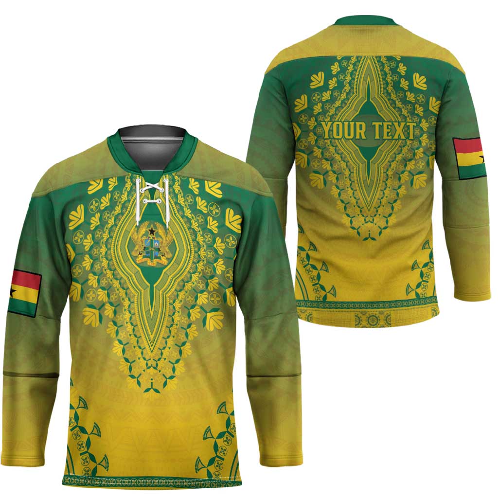 Personalized Ghana African Dashiki Hockey Jersey
