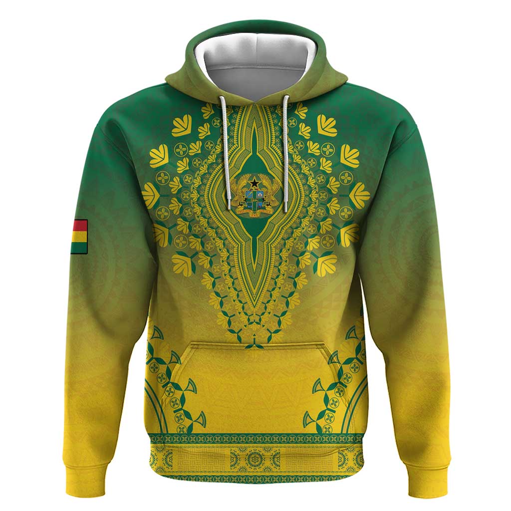 Personalized Afro Ghana Hoodie African Dashiki Style - African Pride