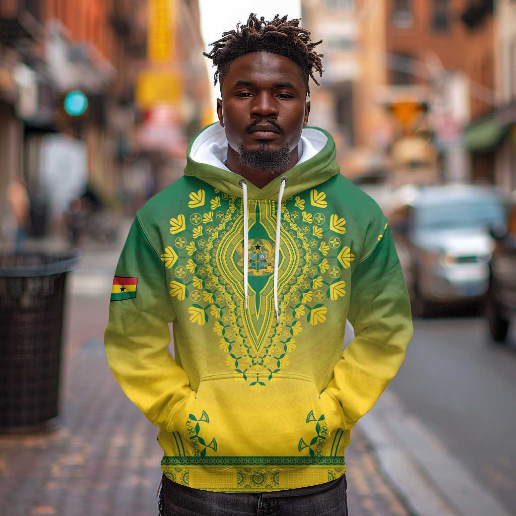 Personalized Afro Ghana Hoodie African Dashiki Style - African Pride