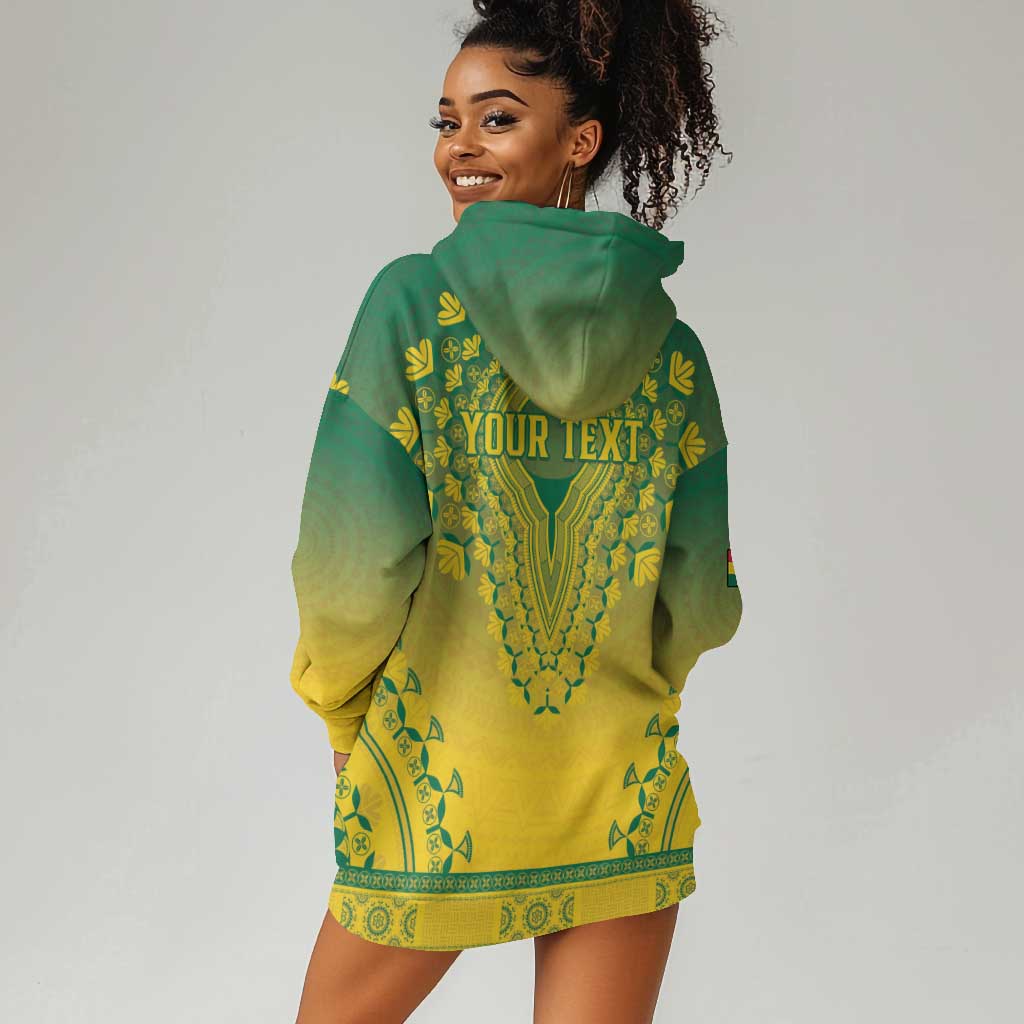 Personalized Afro Ghana Hoodie Dress African Dashiki Style - African Pride