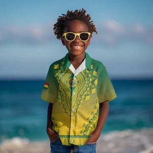 Personalized Afro Ghana Kid Hawaiian Shirt African Dashiki Style - African Pride