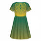 Personalized Afro Ghana Kid Short Sleeve Dress African Dashiki Style - African Pride