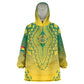 Personalized Afro Ghana Kid Wearable Blanket Hoodie African Dashiki Style - African Pride