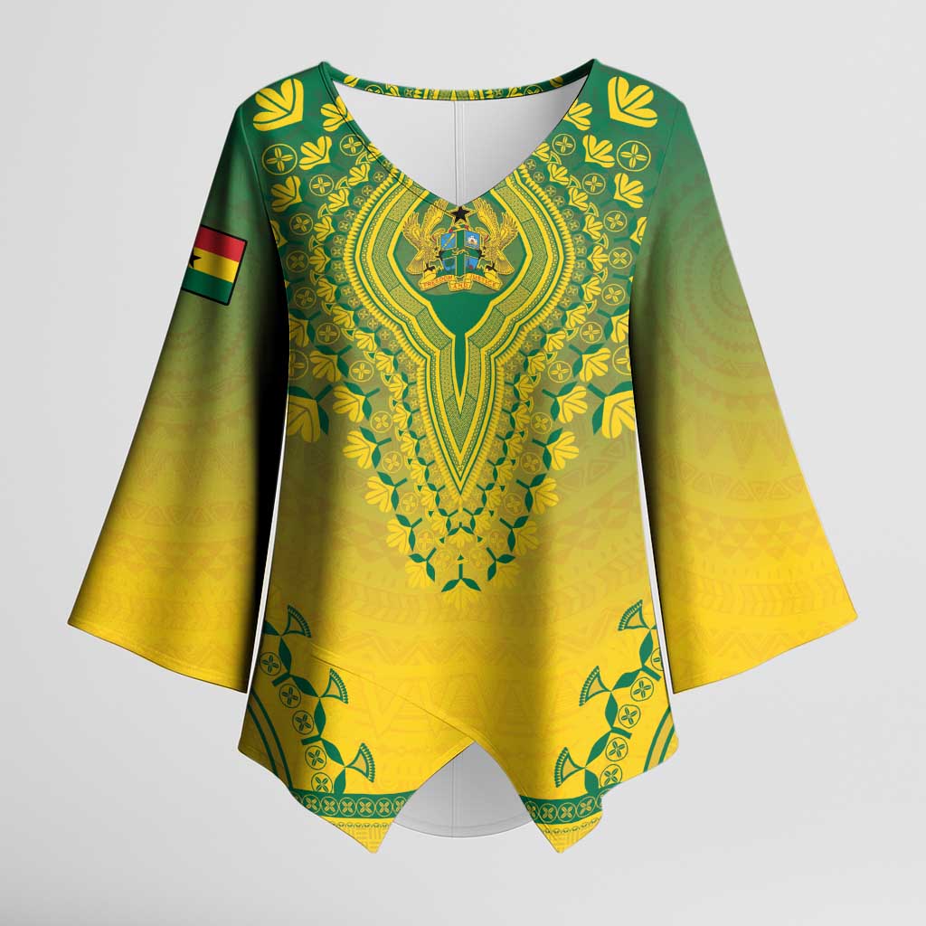 Personalized Ghana African Dashiki Kimono Sleeve Blouse