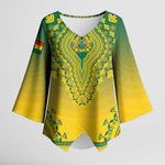 Personalized Ghana African Dashiki Kimono Sleeve Blouse