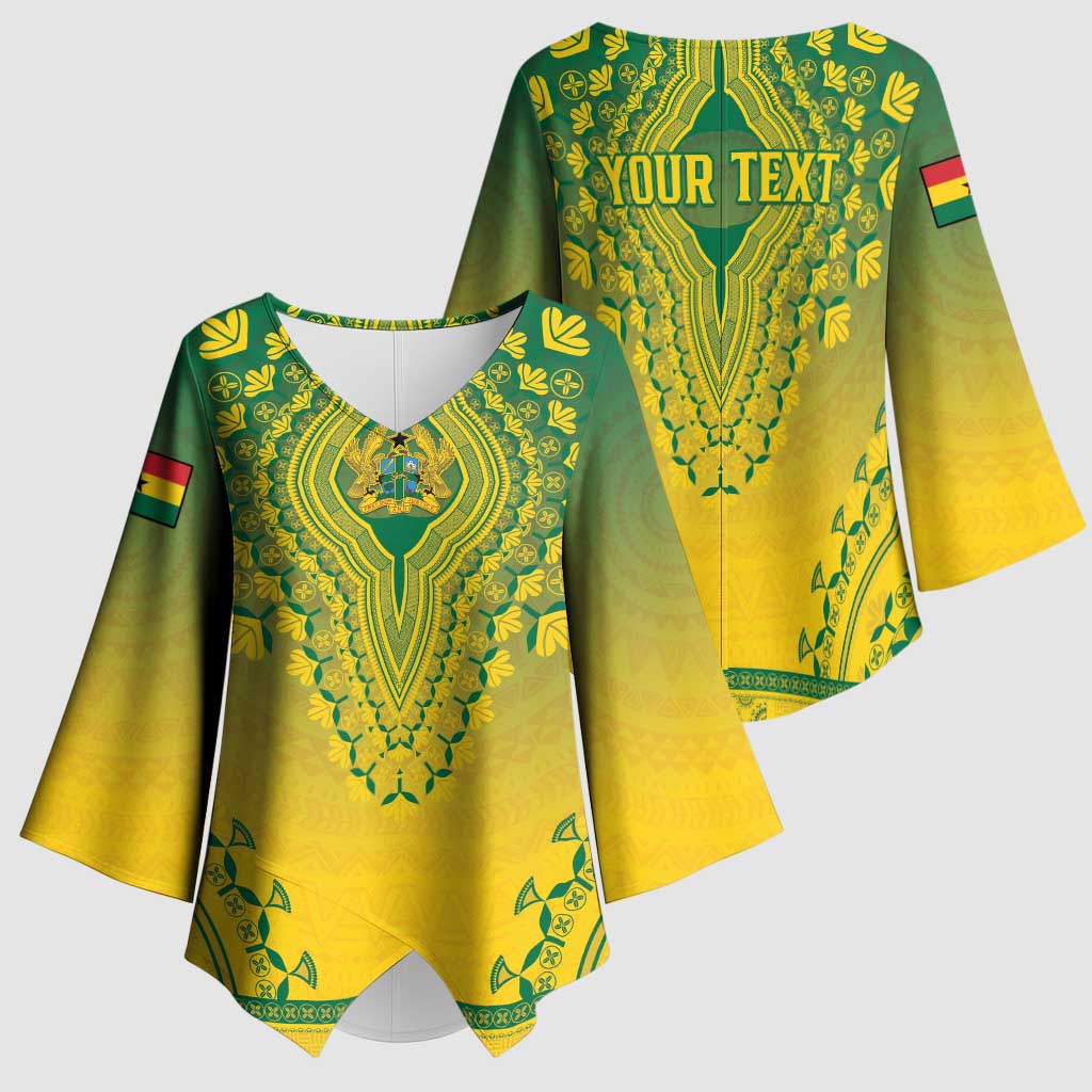 Personalized Ghana African Dashiki Kimono Sleeve Blouse