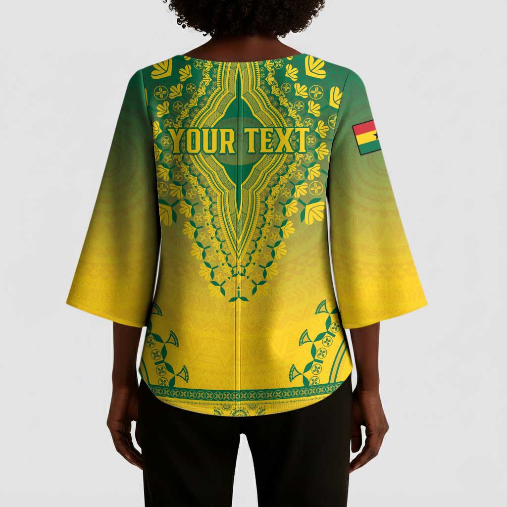 Personalized Ghana African Dashiki Kimono Sleeve Blouse