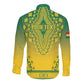 Personalized Afro Ghana Long Sleeve Button Shirt African Dashiki Style - African Pride
