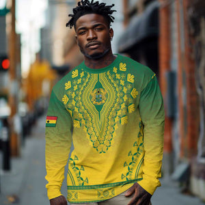 Personalized Afro Ghana Long Sleeve Shirt African Dashiki Style - African Pride
