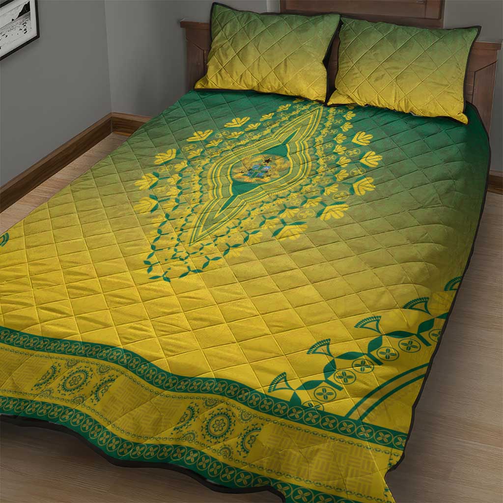 Afro Ghana Quilt Bed Set African Dashiki Style - African Pride