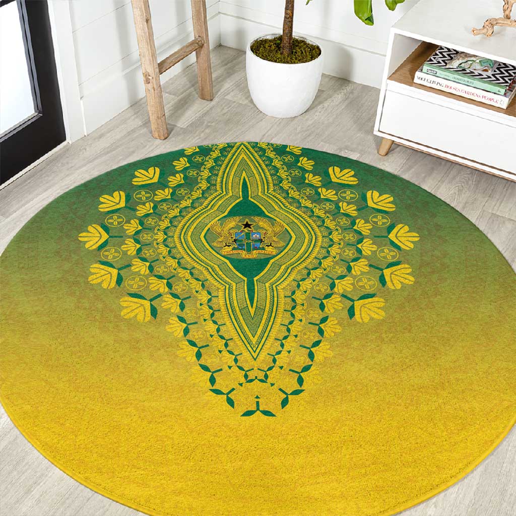 Afro Ghana Round Carpet African Dashiki Style by African Pride
