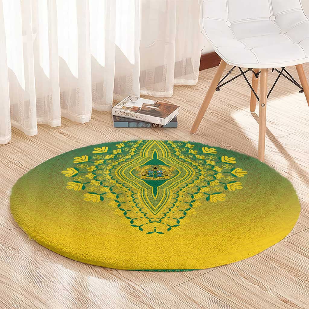 Afro Ghana Round Carpet African Dashiki Style - African Pride