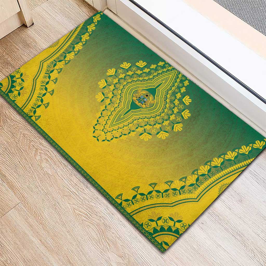 Afro Ghana Rubber Doormat African Dashiki Style - African Pride