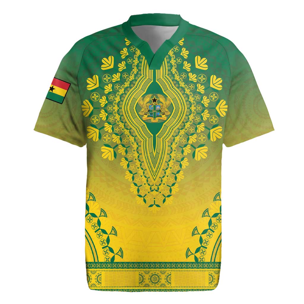 Personalized Afro Ghana Rugby Jersey African Dashiki Style - African Pride