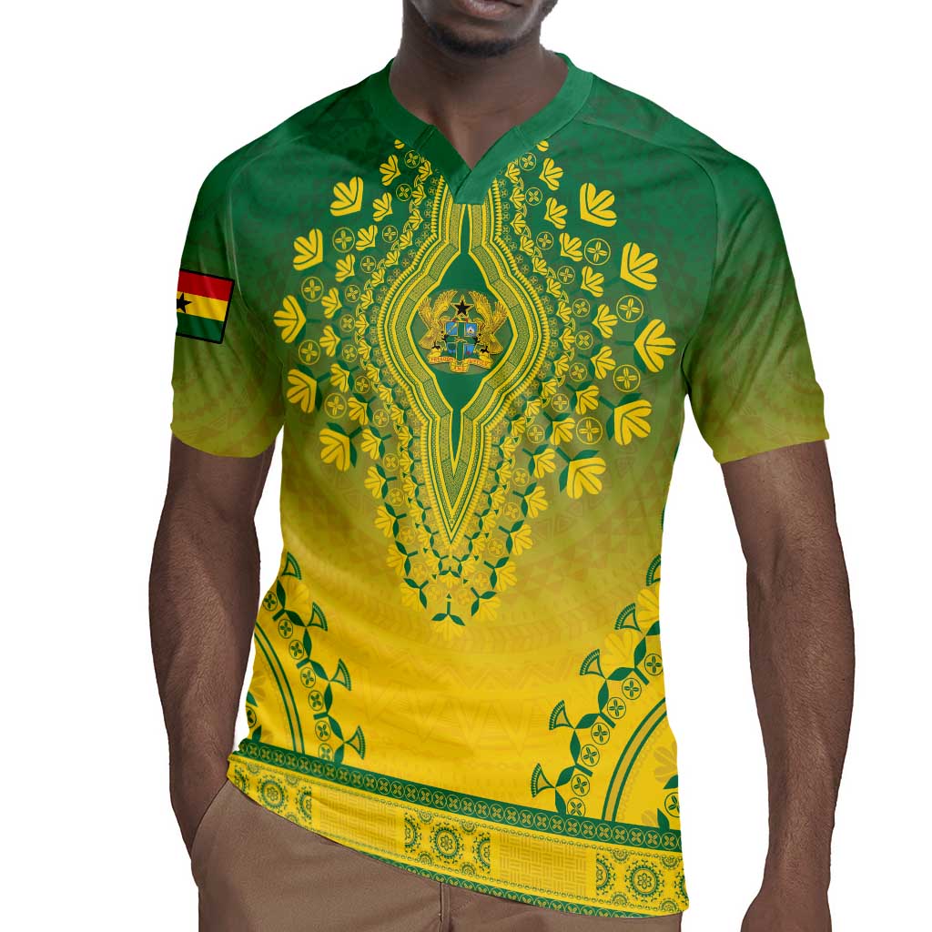 Personalized Afro Ghana Rugby Jersey African Dashiki Style - African Pride