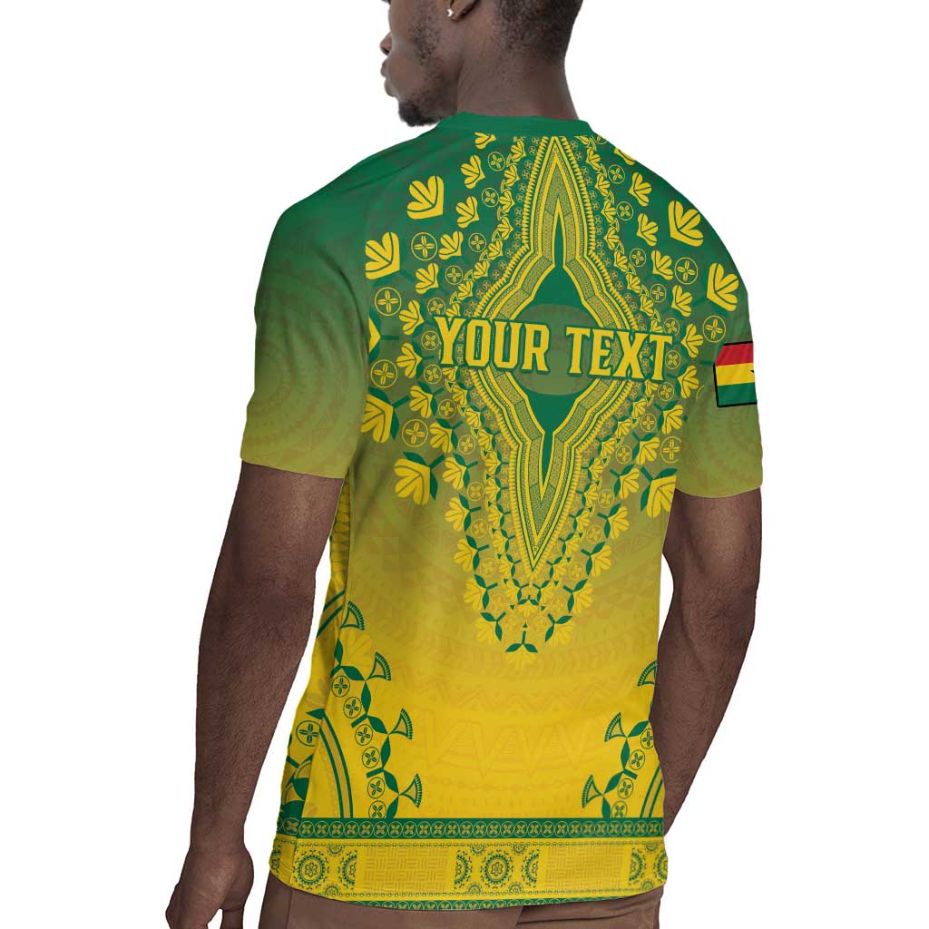 Personalized Afro Ghana Rugby Jersey African Dashiki Style - African Pride