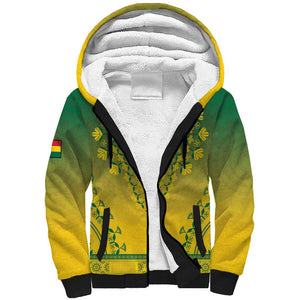 Personalized Afro Ghana Sherpa Hoodie African Dashiki Style - African Pride