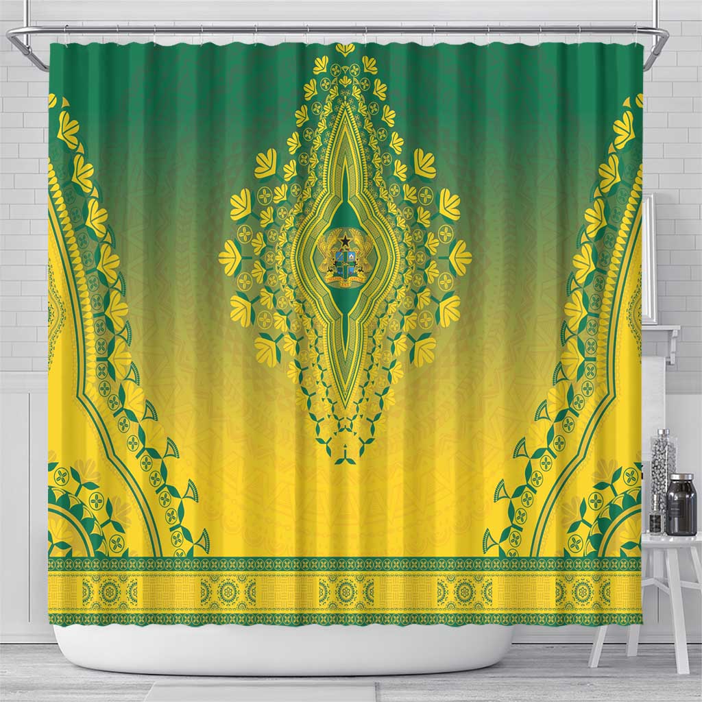 Afro Ghana Shower Curtain African Dashiki Style - African Pride