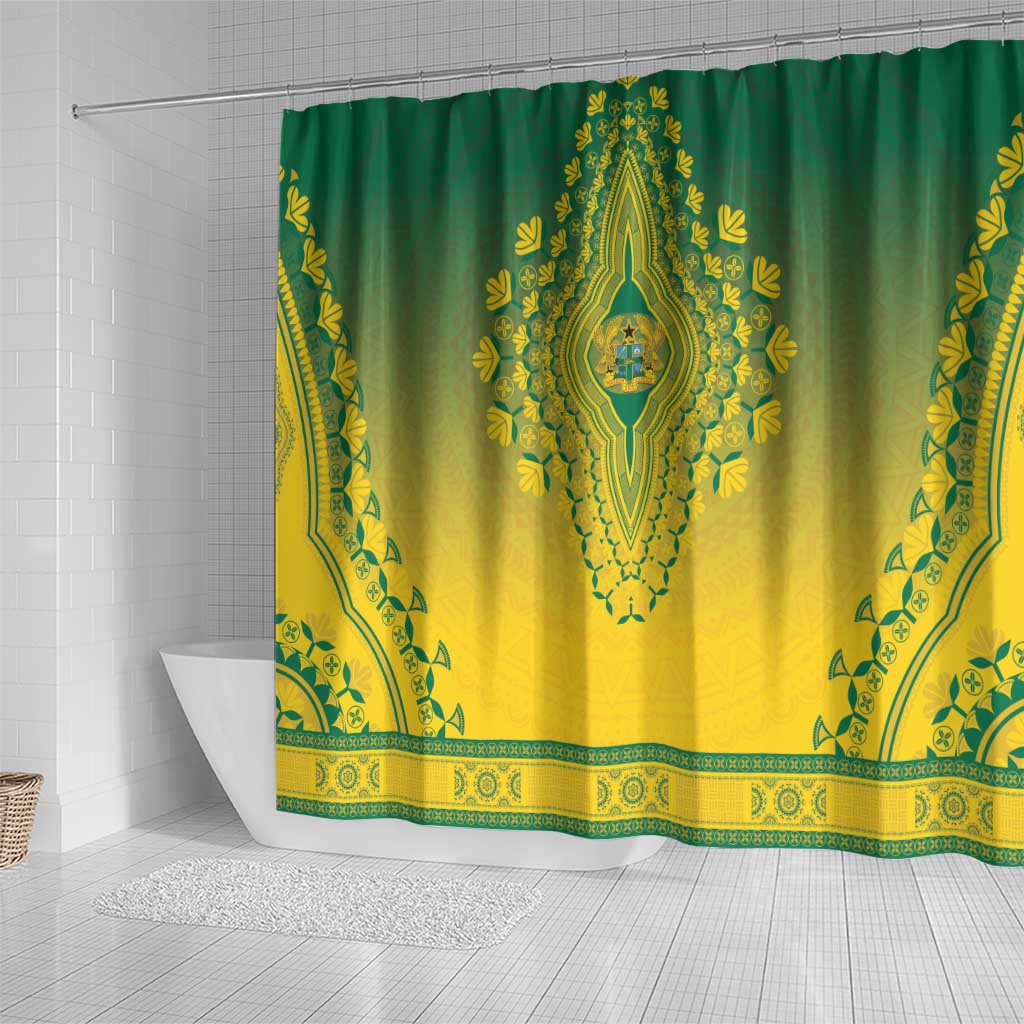 Afro Ghana Shower Curtain African Dashiki Style - African Pride