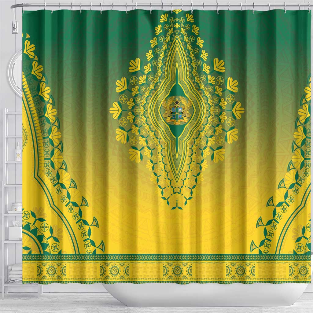 Afro Ghana Shower Curtain African Dashiki Style - African Pride