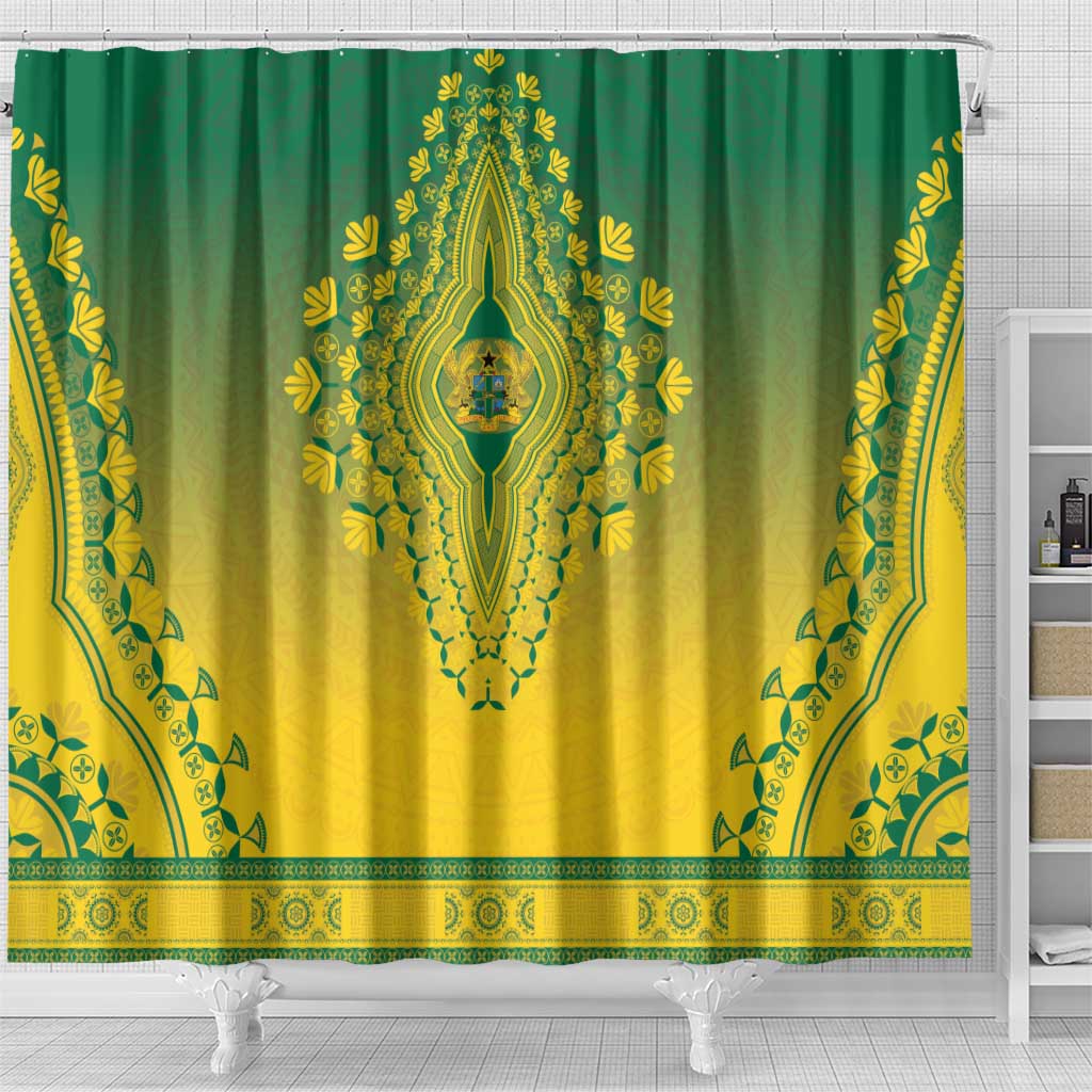 Afro Ghana Shower Curtain African Dashiki Style - African Pride