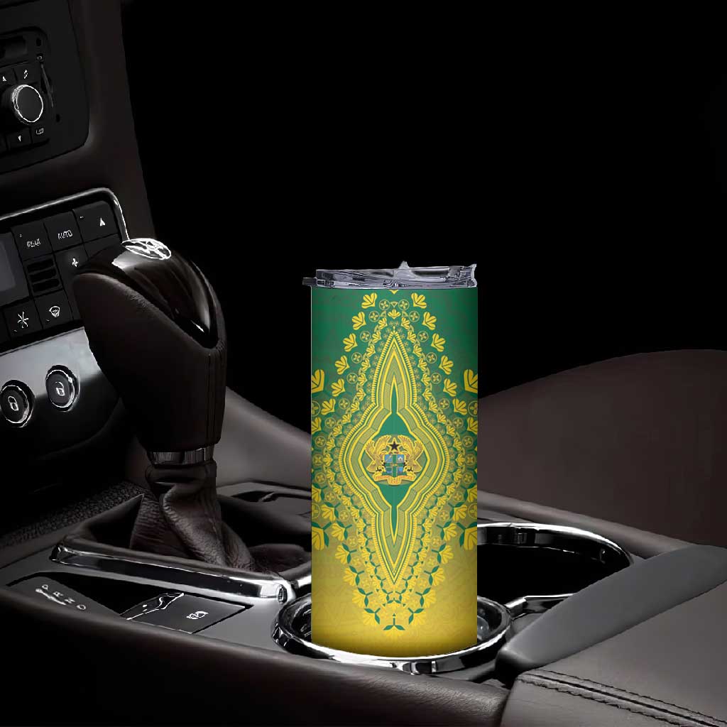 Personalized Afro Ghana Skinny Tumbler African Dashiki Style - African Pride
