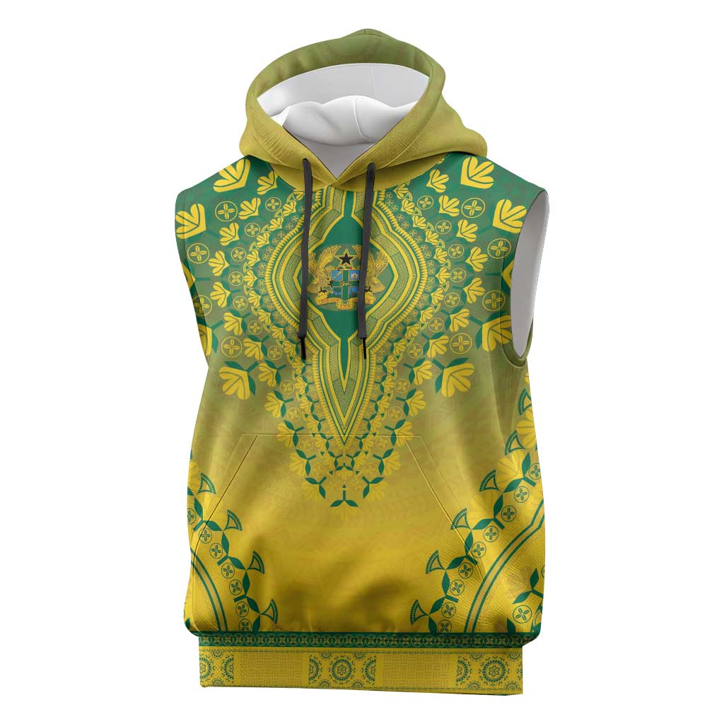 Personalized Afro Ghana Sleeveless Hoodie African Dashiki Style - African Pride