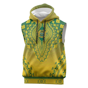 Personalized Afro Ghana Sleeveless Hoodie African Dashiki Style - African Pride