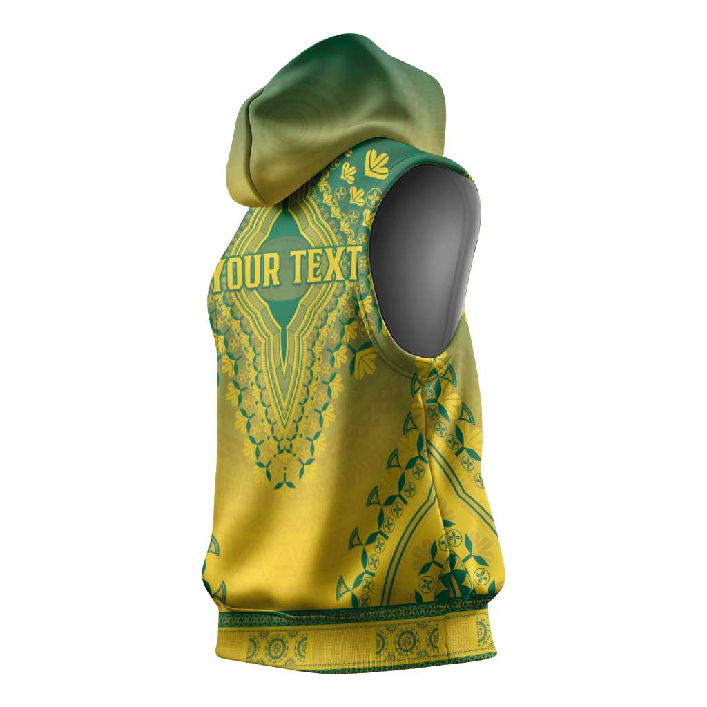 Personalized Afro Ghana Sleeveless Hoodie African Dashiki Style - African Pride