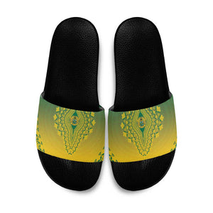 Ghana African Dashiki Slide Sandals