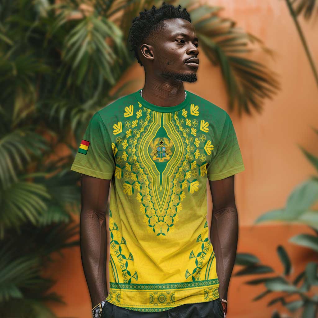 Personalized Afro Ghana T shirt African Dashiki Style - African Pride