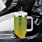 Personalized Afro Ghana Tumbler With Handle African Dashiki Style - African Pride