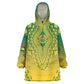 Personalized Afro Ghana Wearable Blanket Hoodie African Dashiki Style - African Pride